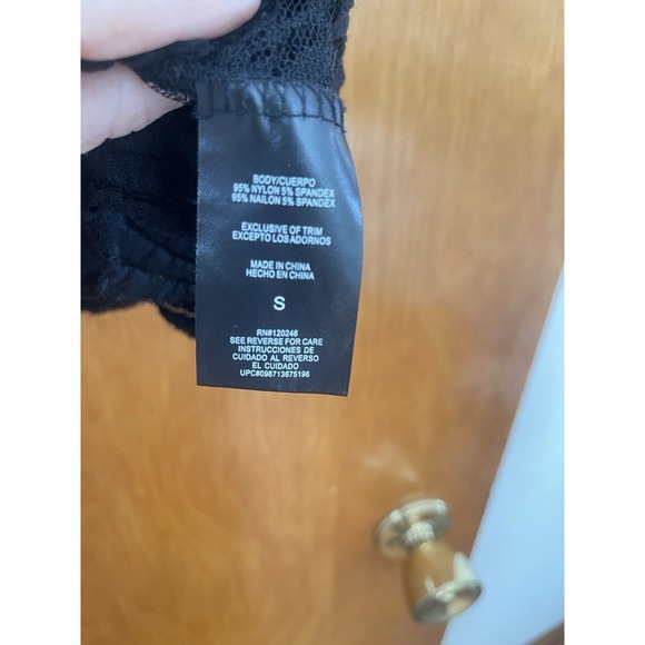 WallFlower Black Lace Dress Small 3/4 Sleeve Lined Cocktail Party Shift - Picture 5 of 5